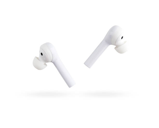 istock Wireless headphones on a white background. Close-up wireless headset. 1133650182