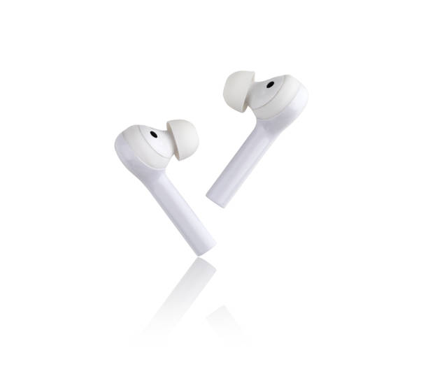 istock Wireless headphones on a white background. Close-up wireless headset. 1133650217