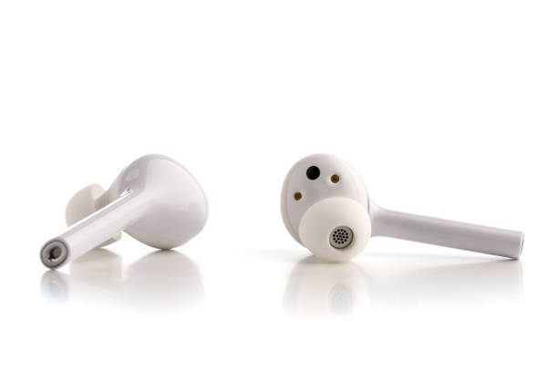 istock Wireless headphones on a white background. Close-up wireless headset. 1133650233