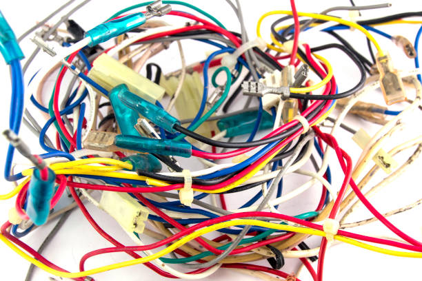 istock a bunch of intertwined multicolored wires on a white close-up 1133655037