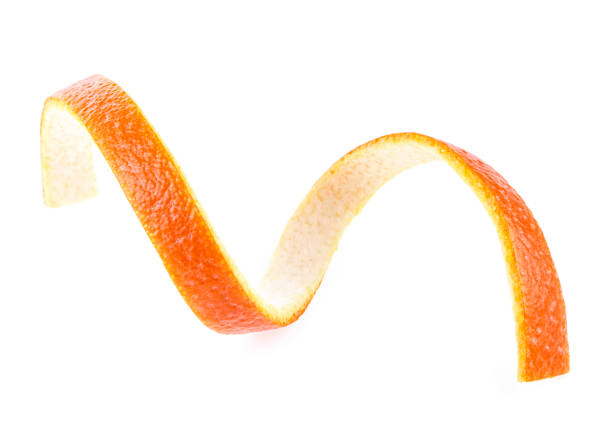 istock Curl orange peel isolated on a white background 1133655553