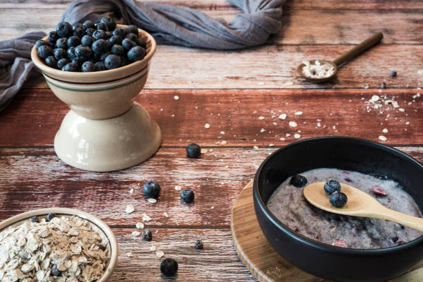 istock healthy breakfeast with oats, blueberries and muesli 1133660226
