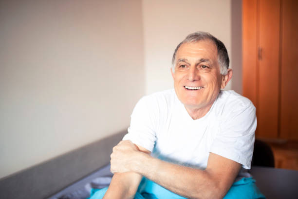 istock Senior man in morning 1133661855