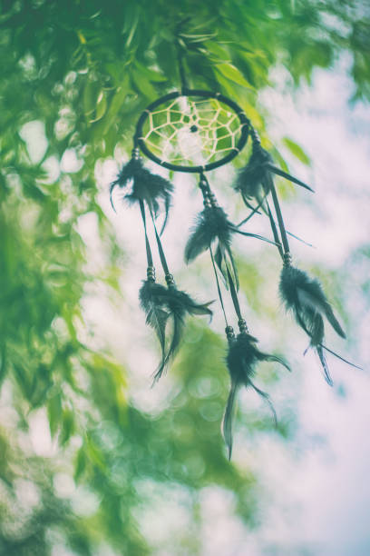 Dream catcher in a vintage style. Selective focus.