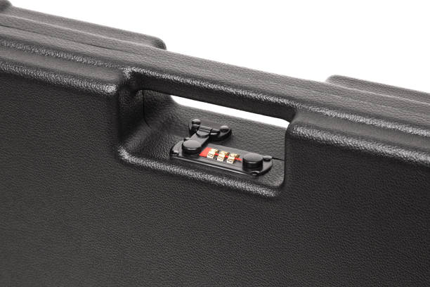 istock Black case for guns isolated on white back 1133668327