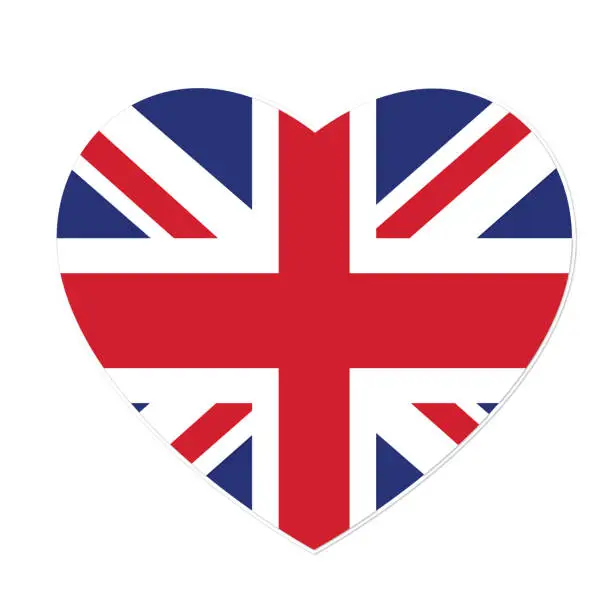 Vector illustration of Love UK Flag