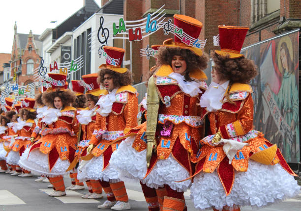 Annual Carnival Monday Parade, Aalst, Belgium stock photo
