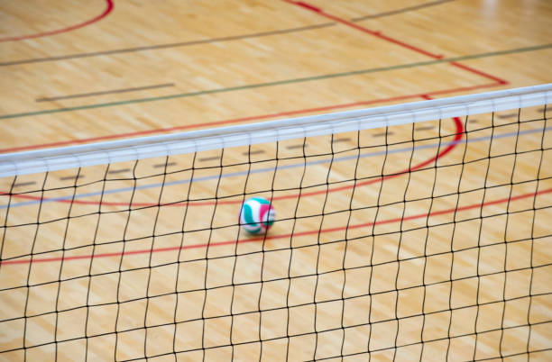 istock Empty professional volleyball court 1133673611