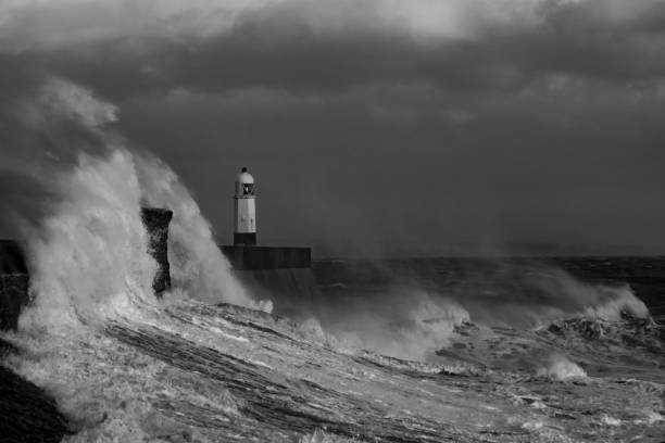 istock Storm Freya lashes Porthcawl lighthouse 1133678763