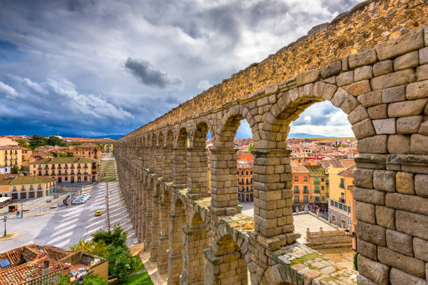 istock Segovia, Spain at the ancient Roman aqueduct 1133680014