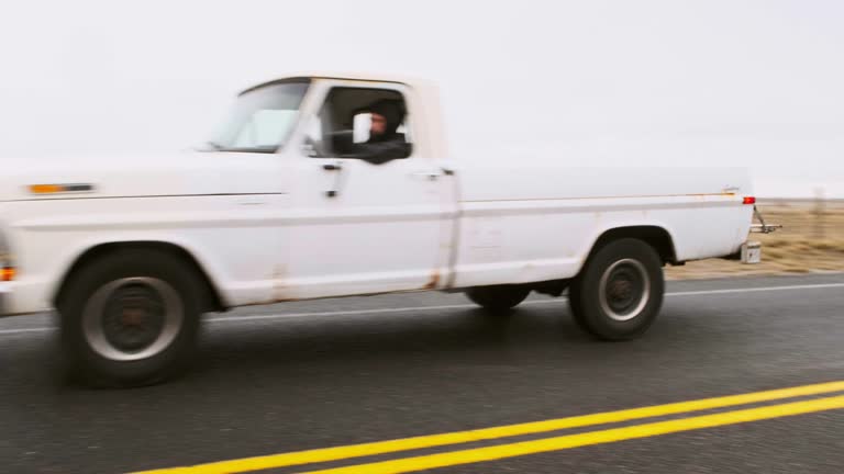 Old Truck on an Empty Road