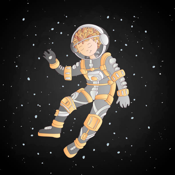 Cute cartoon asrtonaut girl floating in space vector illustration. Girl in space helmet among stars, in deep cosmos. Cartoon astronaut girl in space suit. Cartoon sketch cosmonaut girl vector illustration Cute cartoon asrtonaut girl floating in space vector illustration. Girl in space helmet among stars, in deep cosmos. Cartoon astronaut girl in space suit. Cartoon sketch cosmonaut girl illustration girl levitating stock illustrations