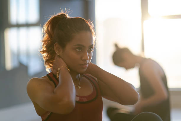 istock Fit woman stretching 1133692641