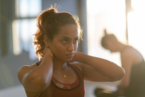 istock Fit woman stretching 1133692644