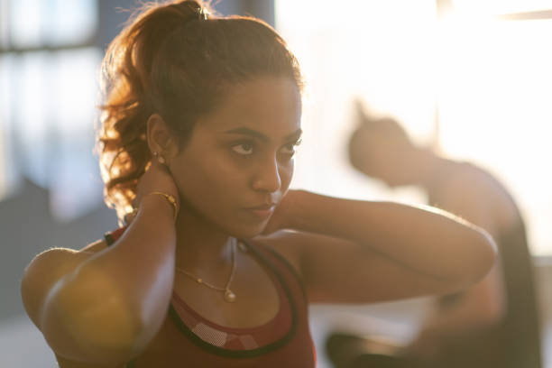 istock Fit woman stretching 1133692650