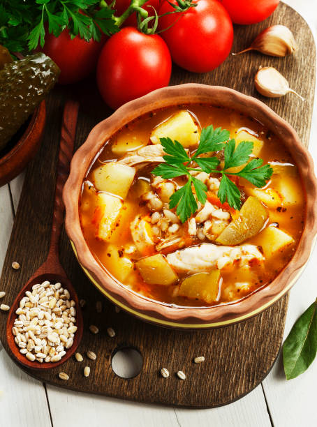 istock Pickle soup with chicken meat 1133692735