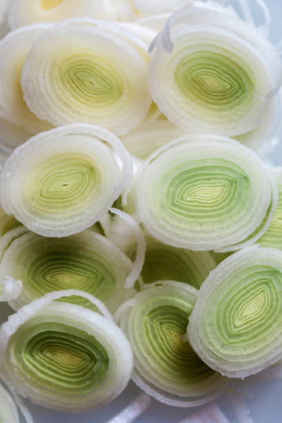 istock Macro photography of Leek onion ring. 1133695528