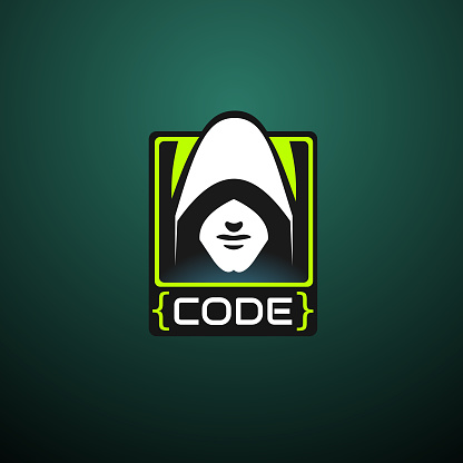 Hacker logo template vector