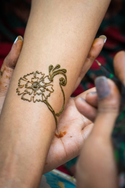 istock Traditional mehendi henna decoration 1133701586