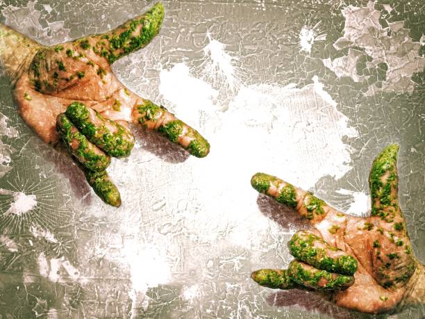 Green natural and human body,abstract background