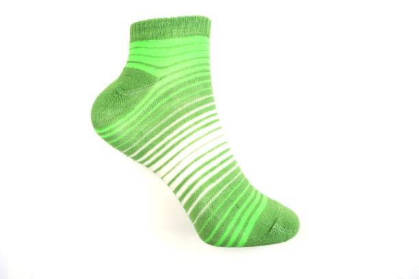 istock green and white stripe socks isolated on white background 1133709362