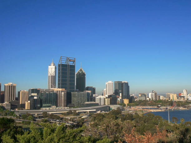 istock wide angle view of perth from king's park 1133710568