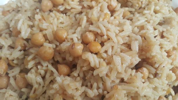 istock Basmati Rice Pulao or pulav with chana, or vegetable rice using chana also known as chana pulao 1133719711