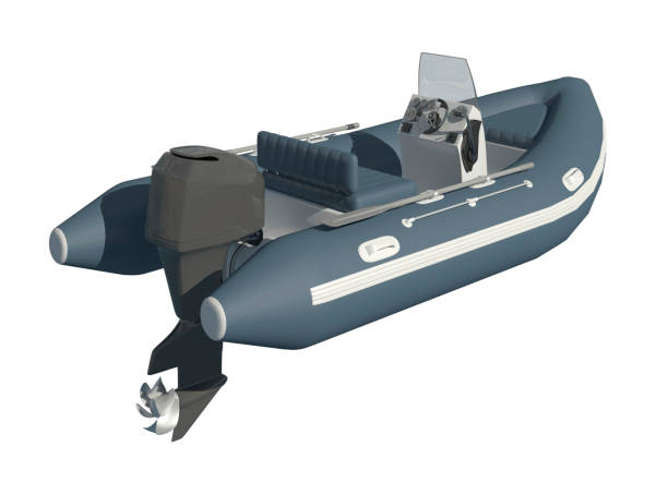 istock Powerboat Isolated on white background 3d illustration 1133719950
