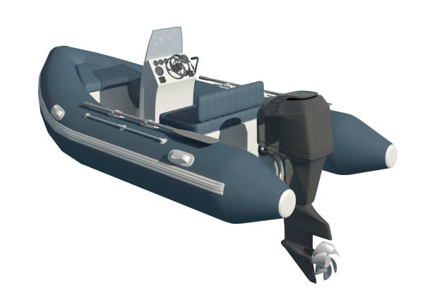 istock Powerboat Isolated on white background 3d illustration 1133719951