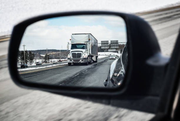 istock Semi Truck in Mirror 1133721770
