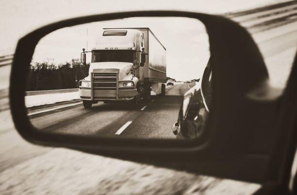 istock Semi Truck in Mirror 1133721771