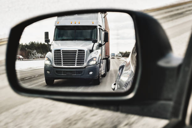 istock Semi Truck in Mirror 1133721772