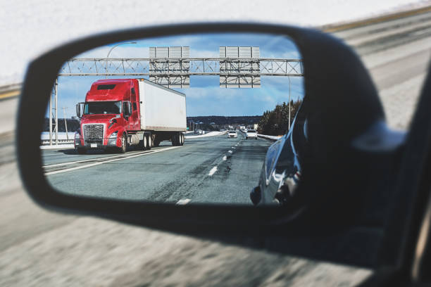istock Semi Truck in Mirror 1133721774