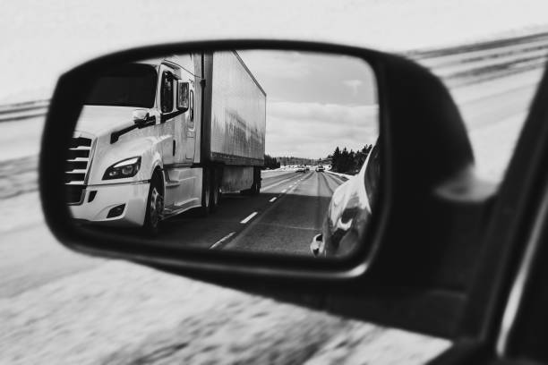 istock Semi Truck in Mirror 1133721788