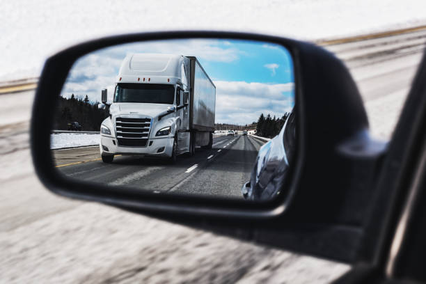 istock Semi Truck in Mirror 1133721789