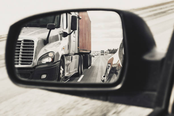 istock Semi Truck in Mirror 1133721791