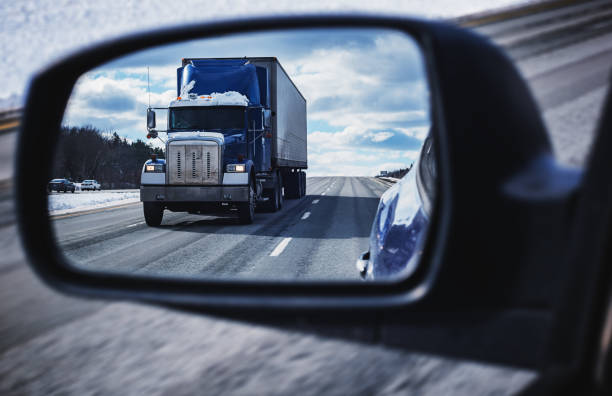istock Semi Truck in Mirror 1133721795