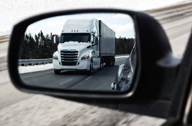 istock Semi Truck in Mirror 1133721797