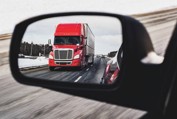 istock Semi Truck in Mirror 1133721802