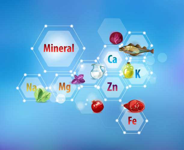 istock minerals for human health and food. Abstract scheme. 1133722061