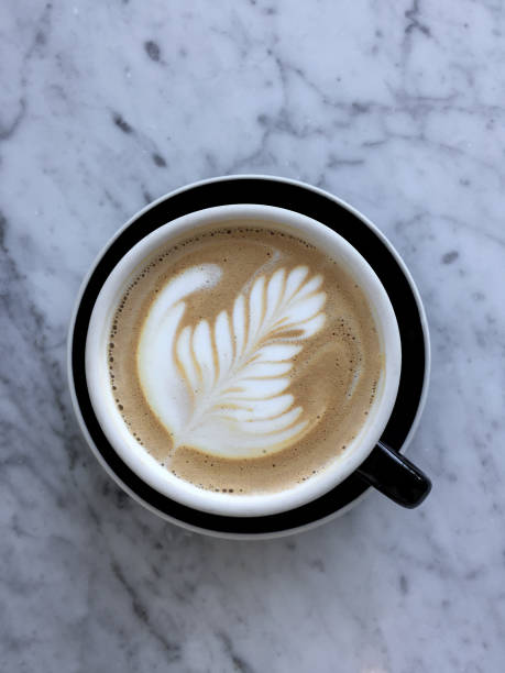istock Cup of hot coffee with a design 1133725916
