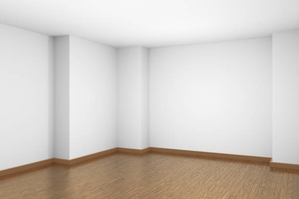 istock White empty room with brown wooden parquet floor 1133729515