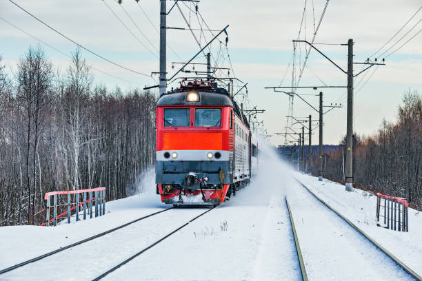 istock Modern high-speed train approaches to the station. 1133731246