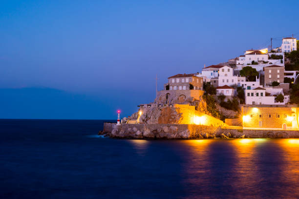 istock Hydra island on a summer night in Greece. 1133734064