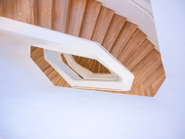 istock Staircase step wooden floor Architecture details Indoor Modern Building 1133735610