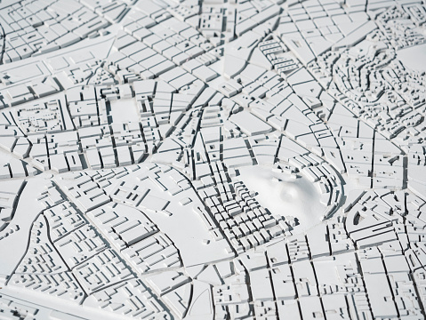 Architecture Model Urban map layout plan Capital city Urban planning