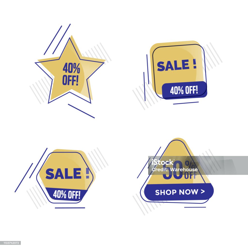 Promo Banner Geometric Vector Stock Illustration - Download Image Now ...