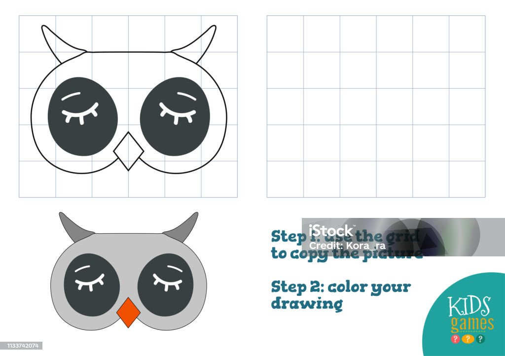 Drawing With Copy Color Copy And Color Picture Vector Illustration Exercise Stock Illustration ...