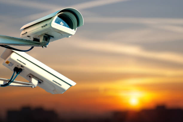 istock Modern CCTV camera on the city 1133745758