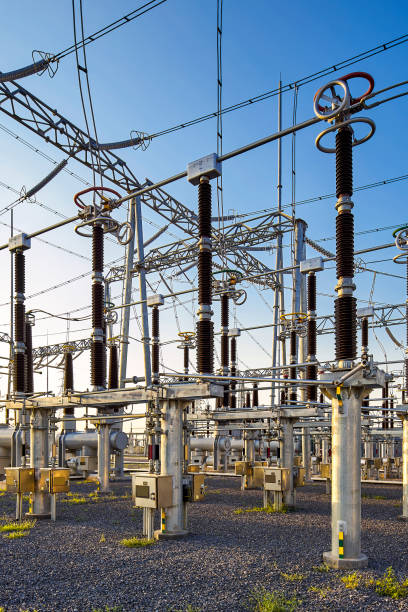 istock Solar photovoltaic large base booster station 1133746887